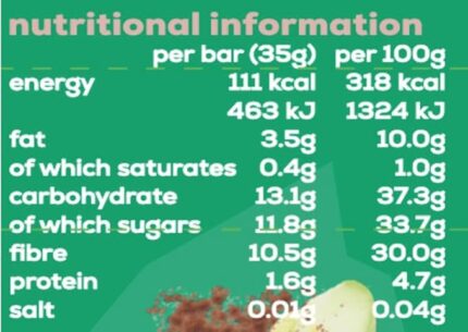 The Gut Stuff High Fibre Fruit & Nut Bars – Gut Friendly Snack, Gluten Free, Vegan, Low Calorie, All Natural - Apple & Cinnamon, 12 x 35g Box