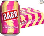 BARR since 1875, 24 Pack American Cream Soda, Zero No Sugar Sparkling Soft Drink with a Creamy Taste of American Cream Soda, "Fizzingly Fun" - 24 x 330ml Cans