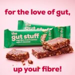 The Gut Stuff High Fibre Fruit & Nut Bars – Gut Friendly Snack, Gluten Free, Vegan, Low Calorie, All Natural - Apple & Cinnamon, 12 x 35g Box