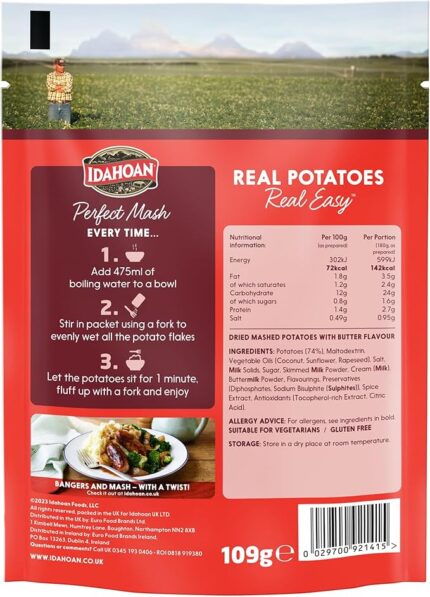 Idahoan Buttery Potato Mash Potatoes (Pack of 12)
